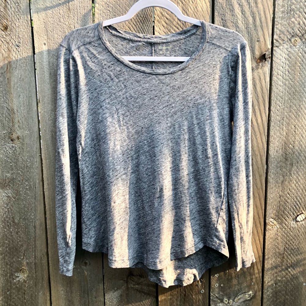 *Madewell | Long Sleeve Grey T-shirt Size S